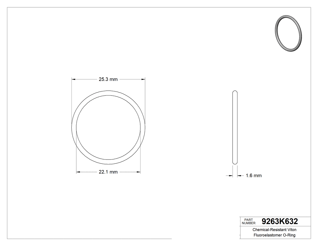 Technical drawing - 9263K632